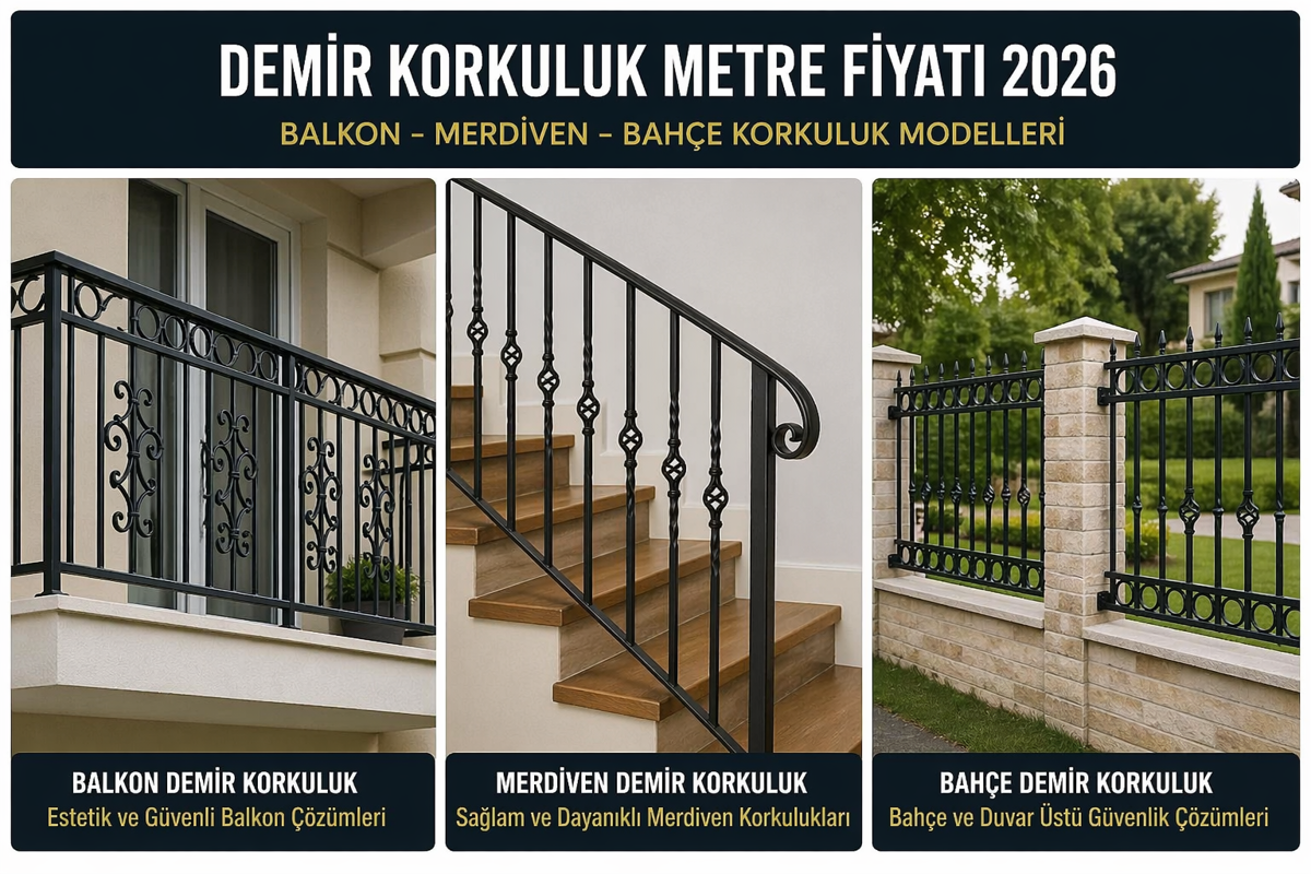 Demir korkuluk metre fiyatı 2026